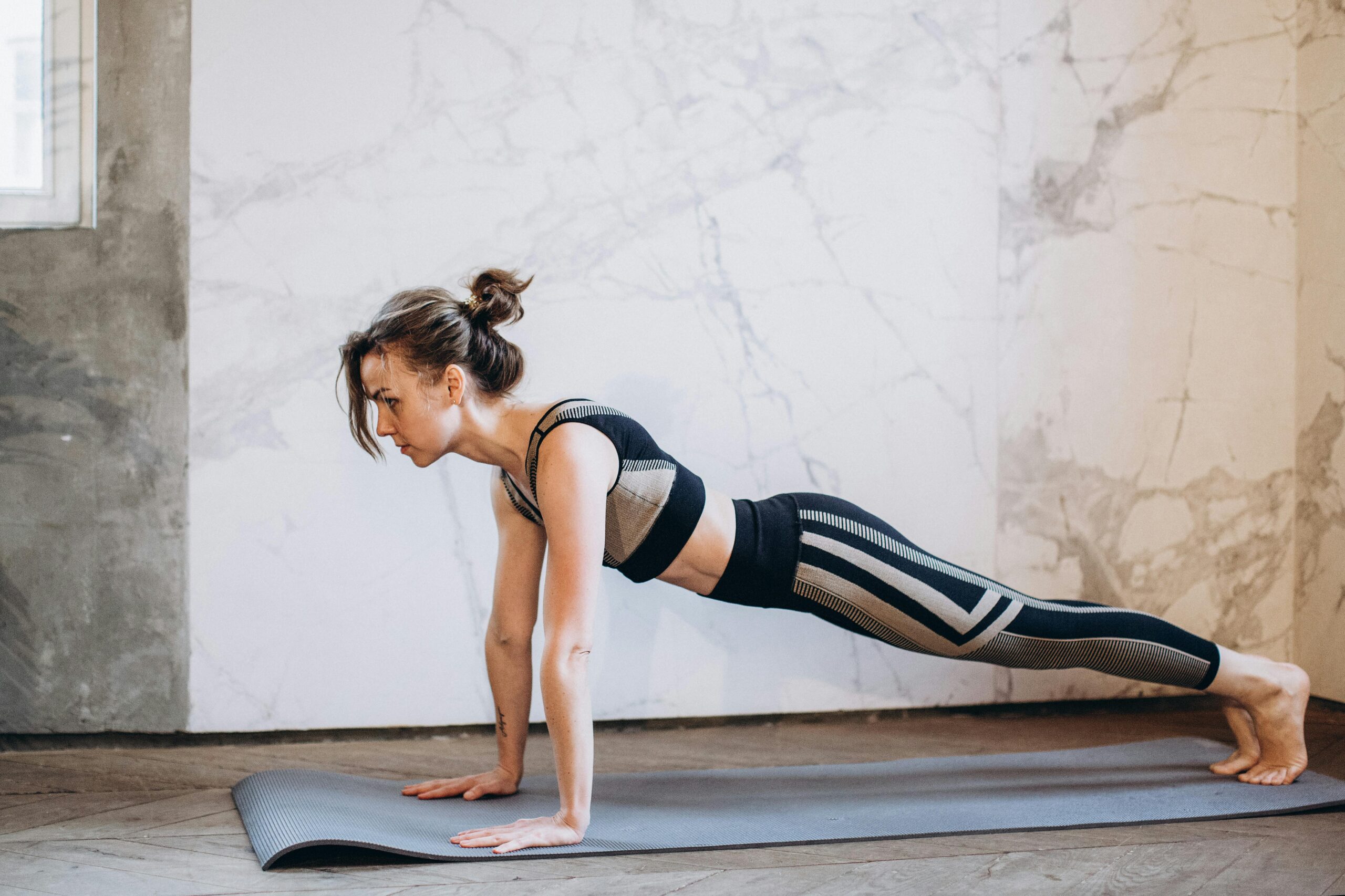 woman home workout